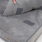 GLEE Bed Bristol Light Grey 90x70x23cm