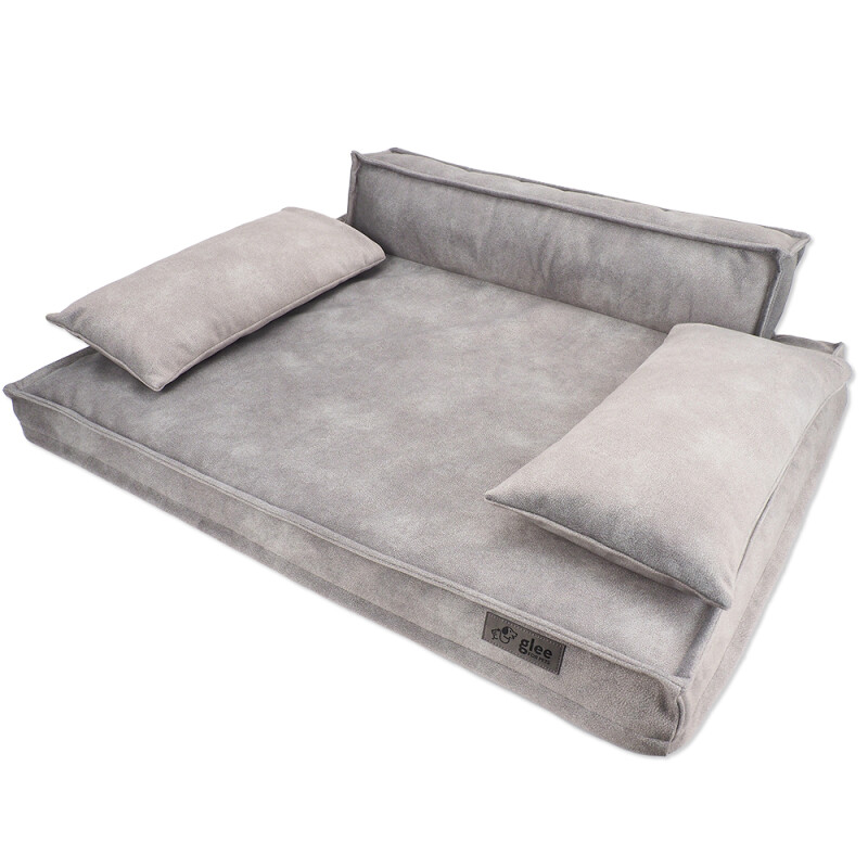 GLEE Bed Bristol Light Grey 90x70x23cm