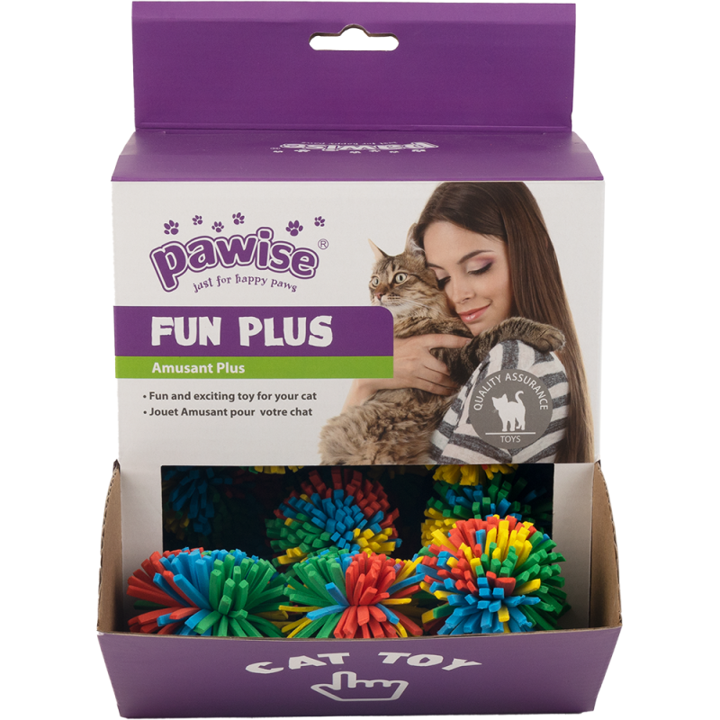 PW Παιχνίδι Γάτας Fun Box Rainbow Ball (1x24τμχ)