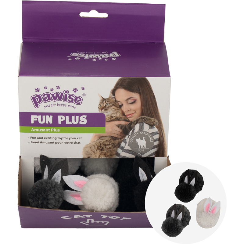 PW Παιχνίδι Γάτας Fun Box Rabbit Ball (1x24τμχ)